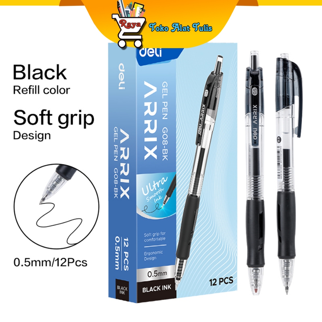 

Deli Pulpen Pen Gel EG08-BK