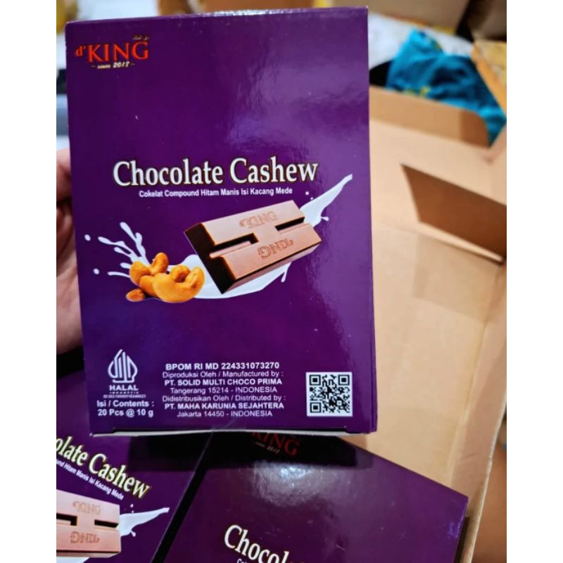 

D'KING CHOCOLATE CASHEW ISI 20PCS