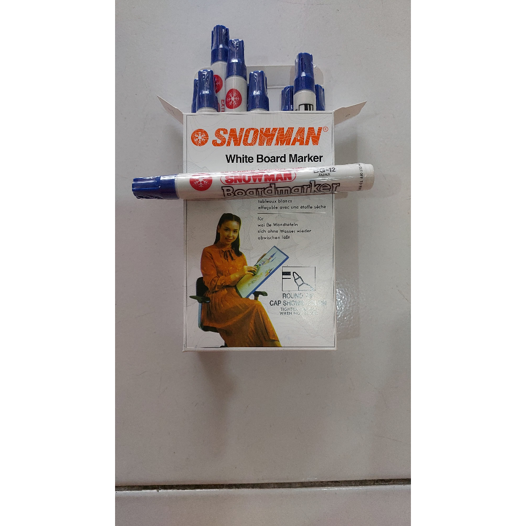 

Ay00! Spidol Snowman Boardmarker/Papan Tulis BG-12 perbox Isi 12Pcs