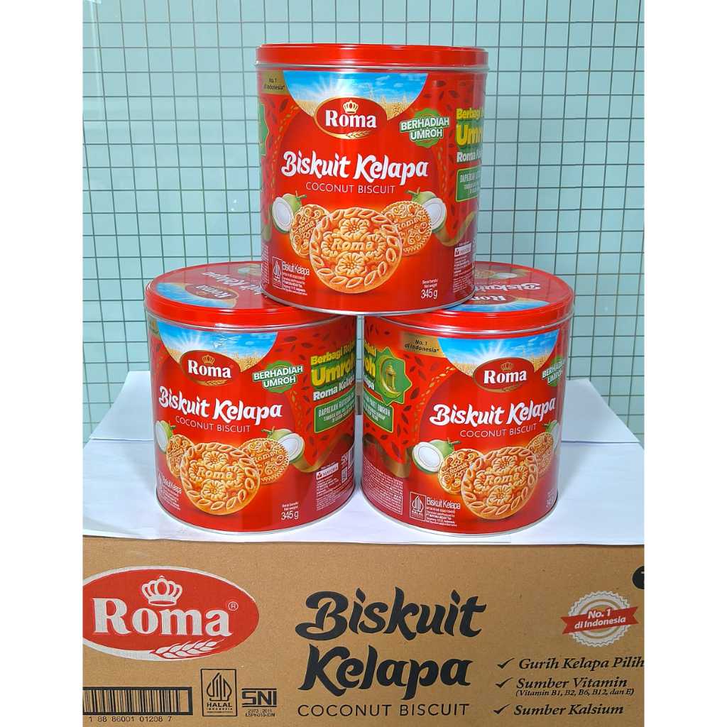 

Biskuit Roma Kelapa Kaleng Ukuran 345 Gram