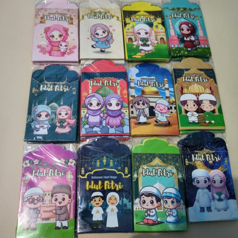 

[ 10 Pcs] Amplop lebaran Medium Edisi Kartun Islami / Amplop Lebaran 2024