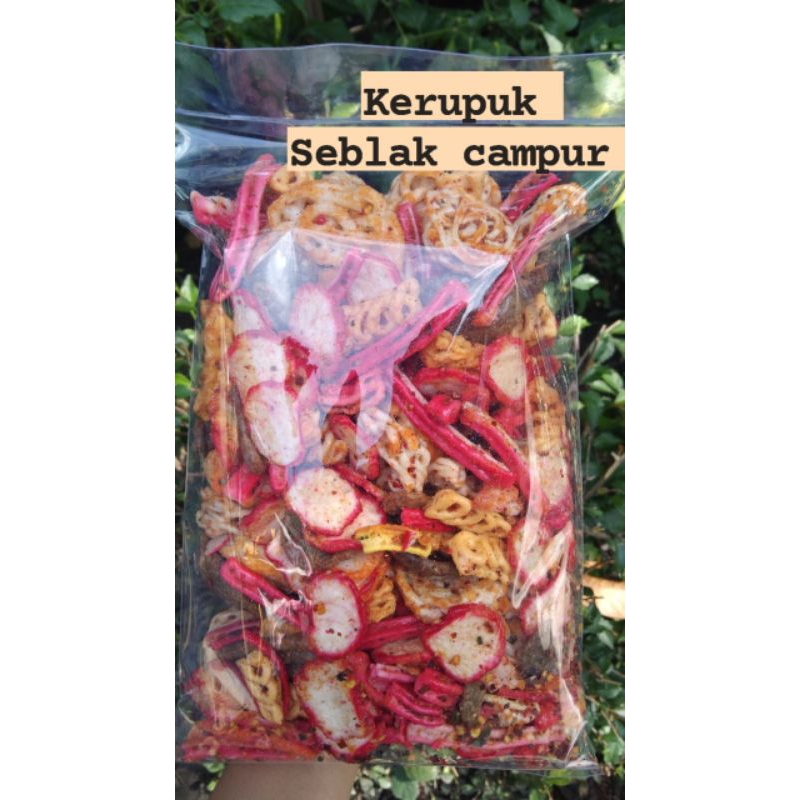 

kerupuk seblak campur