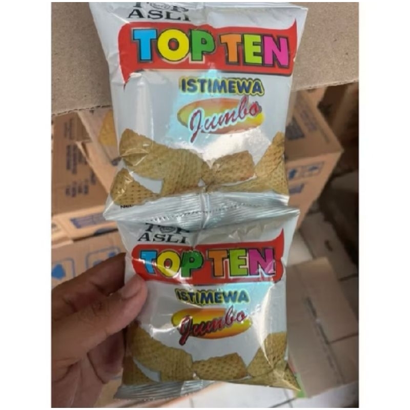 

TERMURAH !!! SNACK JADUL TOP TEN ISTIMEWA JUMBO RENCENG ISI 10PCS