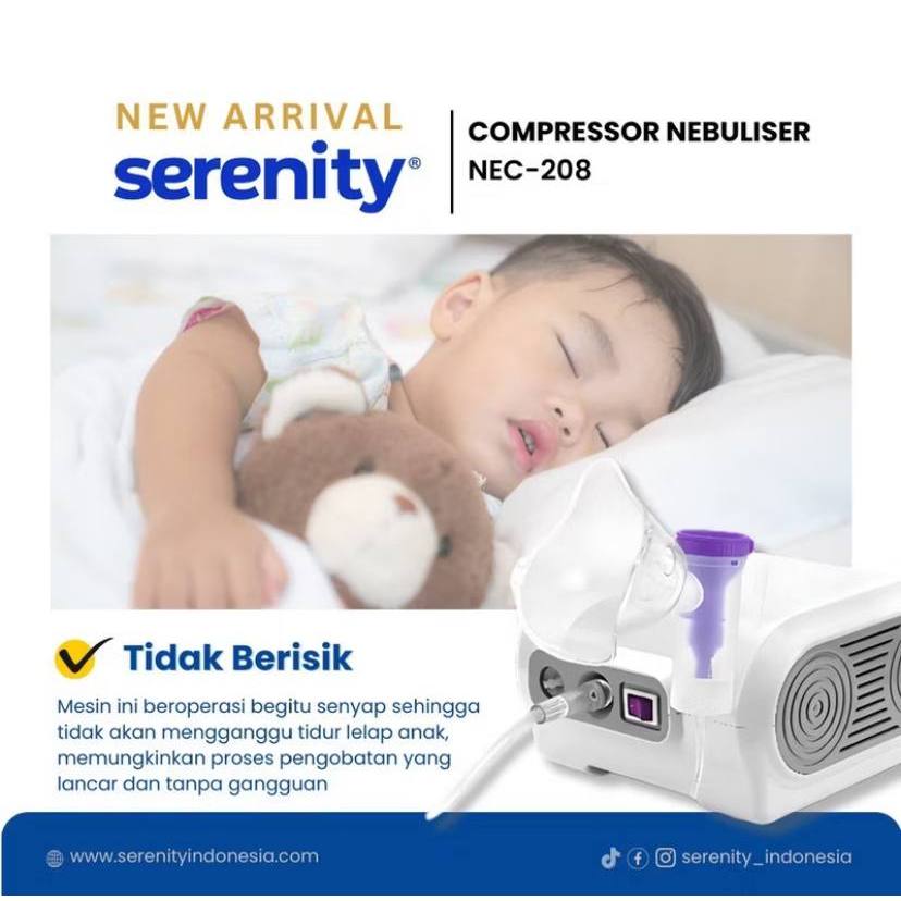 Serenity  Nebulizer NEC 208 / Nebulizer bisa Dewasa , Anak dan Bayi