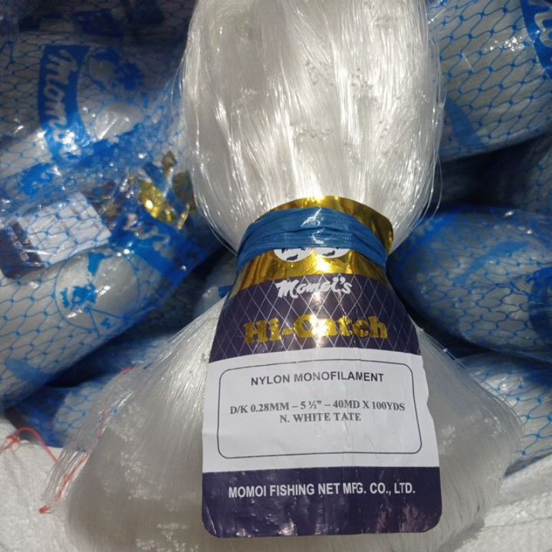 Jaring ikan Momoi 0.28 5,5 inchi 40md/100yds Tate mata malang jaring ikan bawal pukat ikan Momoi