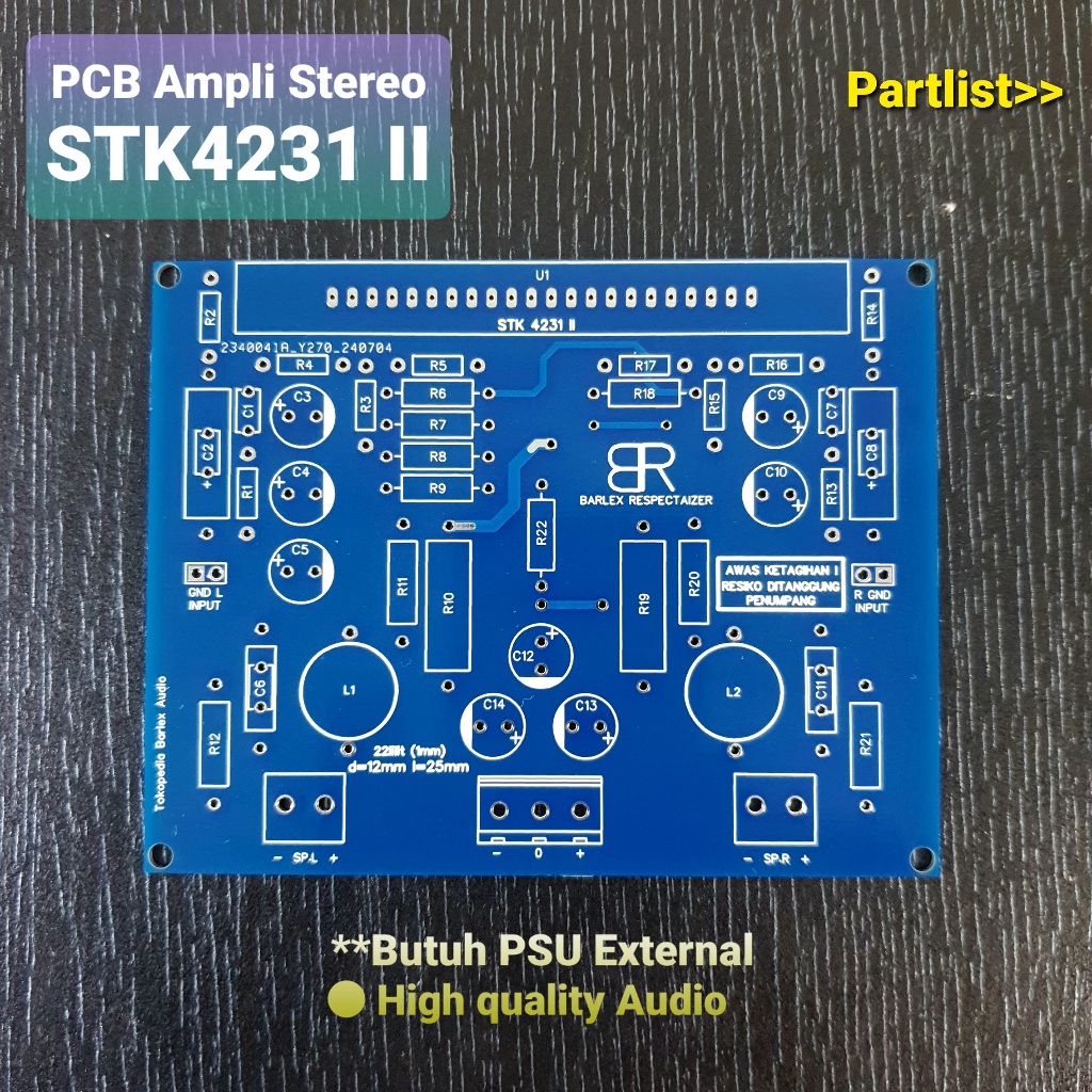 PCB Ampli STK4231 II