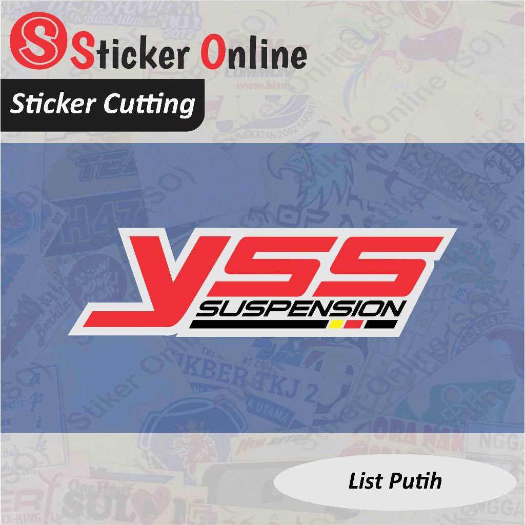Stiker YSS Suspension | Sticker Cutting YSS Suspension Motor Mobil
