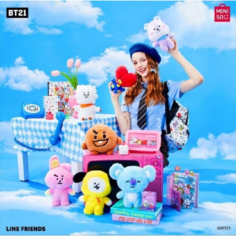 Boneka kecil BT21 x Miniso