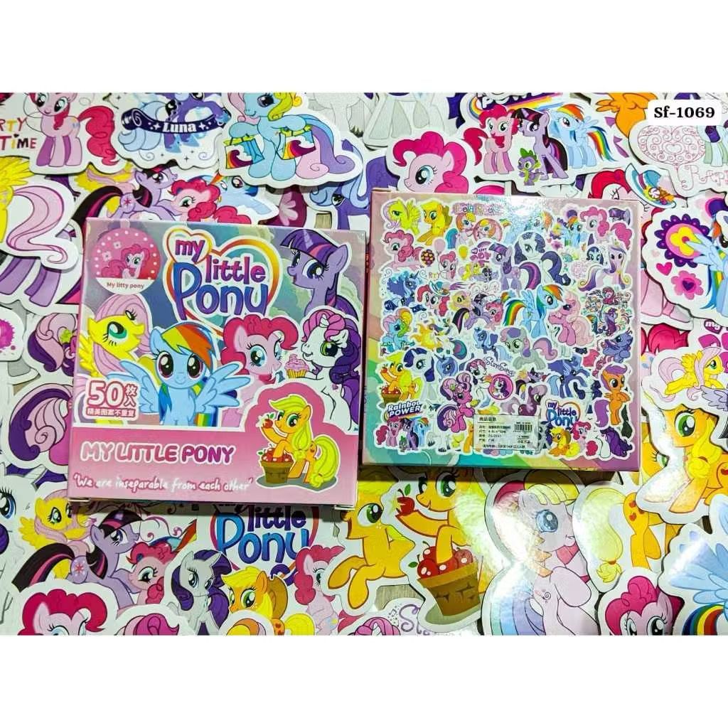 

Sticker Single Stiker My Little Pony Black Pink Stiker Anime Demon Slayer Jujutsu Kaisen Isi 50Pcs