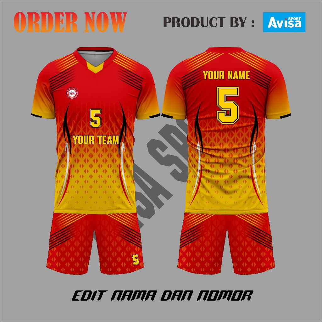Jersey Set Voli Pria/Wanita Full Printing