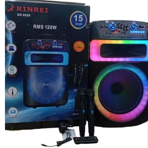 SPEAKER PORTABLE RINREI SR-8899P BLUETOOTH SPEAKER UKURAN 15 INCH