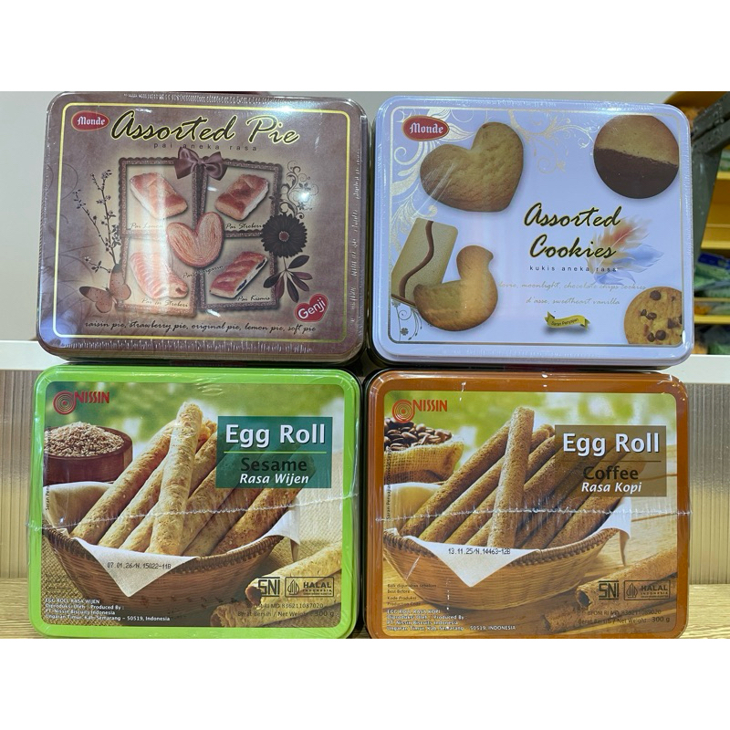 

Monde Assorted Pie Nissin Egg Roll Rasa Wijen Rasa Coffe 285g-300gram