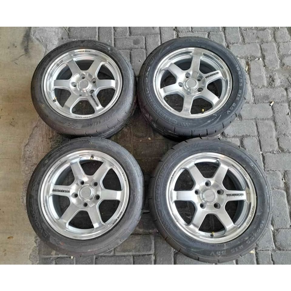 Velg Seken TE37 R15 Pcd 5X114,3 + Ban 185 55 R15 Dan 195 50 R15 Murah