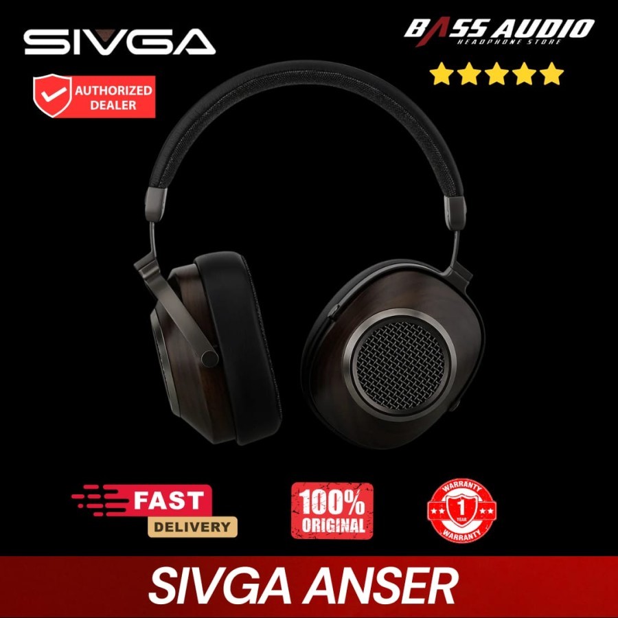 SIVGA Anser 50mm Dynamic Driver Open-Back Wood Headphone Over-Ear