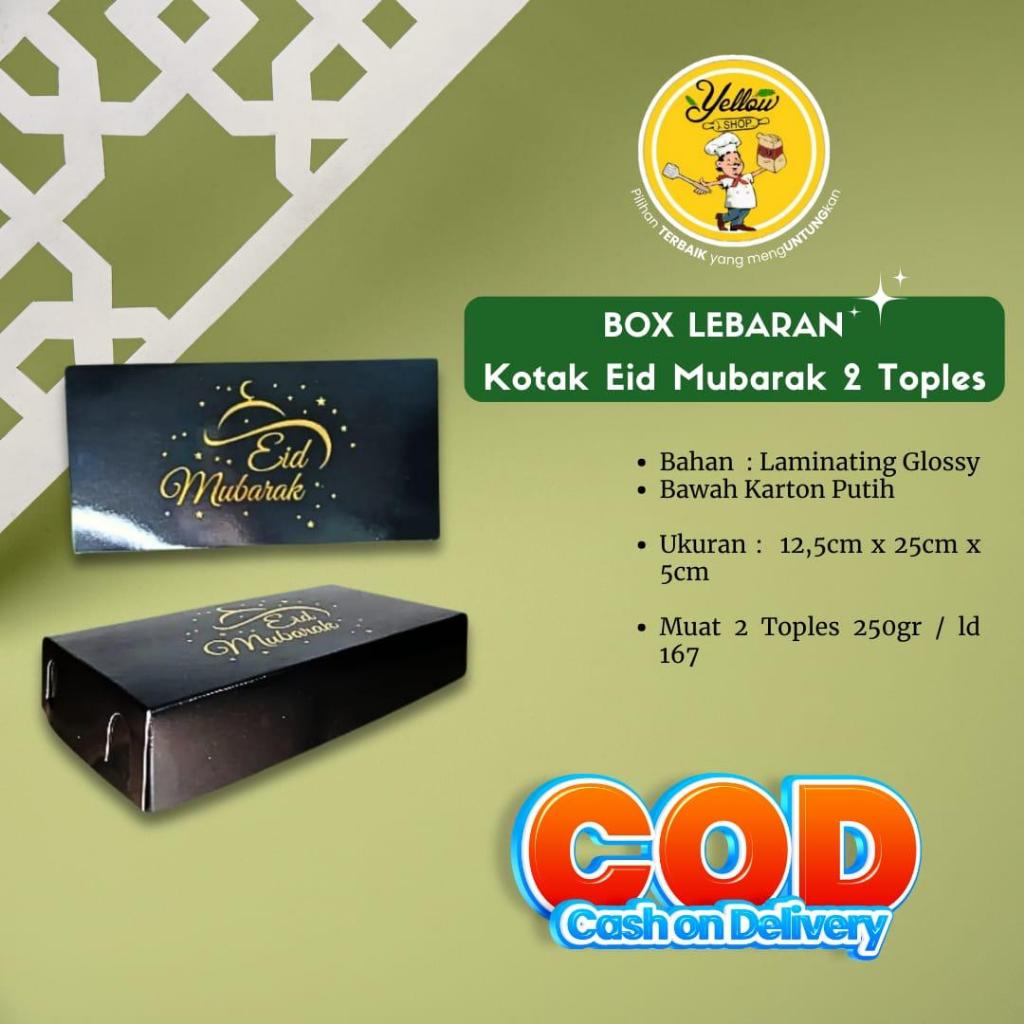 

KOTAK EID MUBARAK IDUL FITRI 12.5x25x5CM / 2 TOPLES 250GR