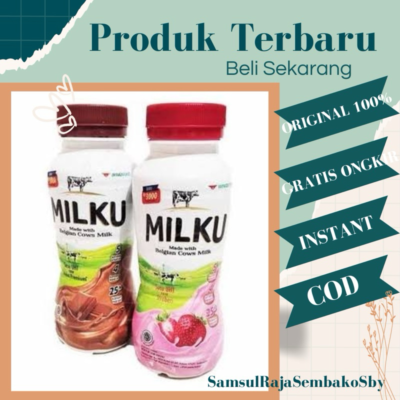 

Milku Coklat Strawberry Premium Susu Milk 200 ml 1pack