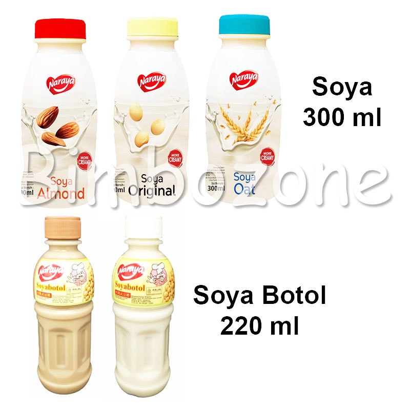 

Naraya Soya Botol 220ml soya creamy 300ml Minuman Susu Kacang Kedelai Import
