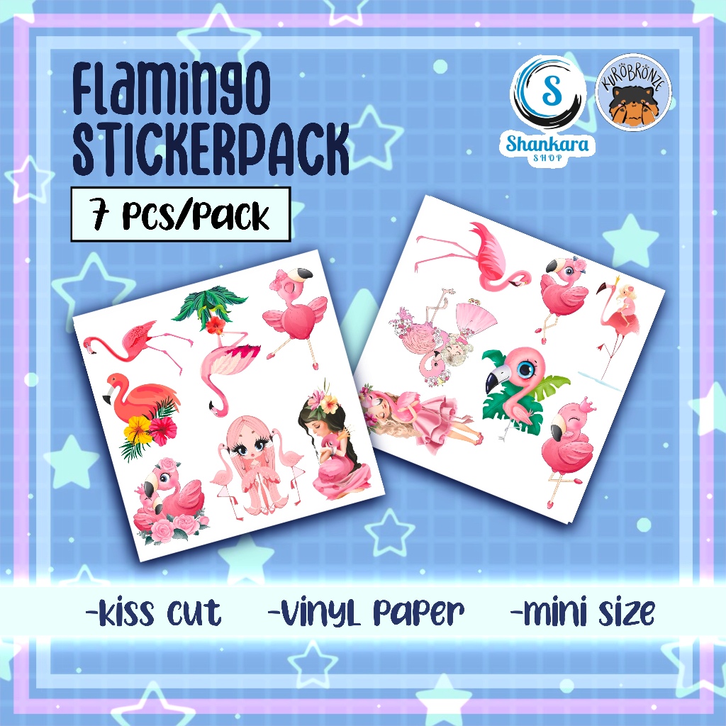 

( isi 7 karakter ) FLAMINGO STICKER PACK / STIKER LUCU / STIKER JURNAL / STIKER IMUT / PINK