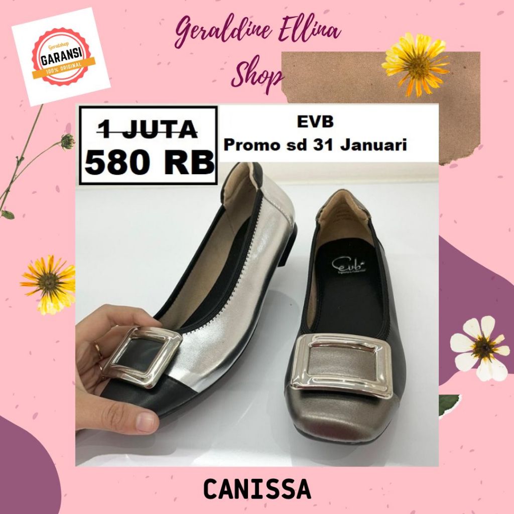 Sepatu flat shoes EVB wanita sale original store seri CANISSA