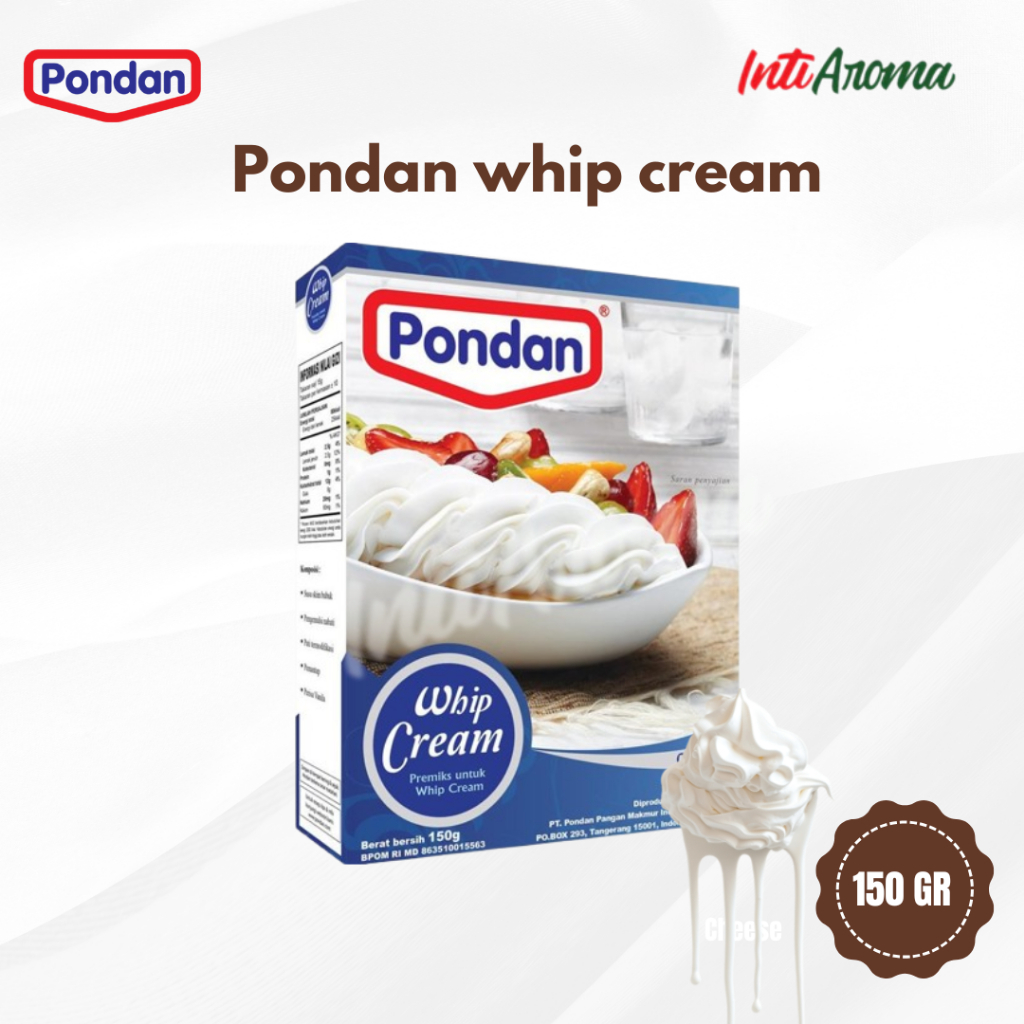 

Pondan whip cream kemasan box 150gr