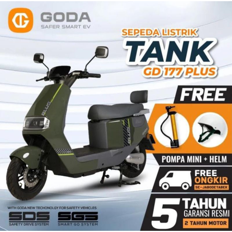 Sepeda listrik GODA Tank 177 Plus Garansi resmi