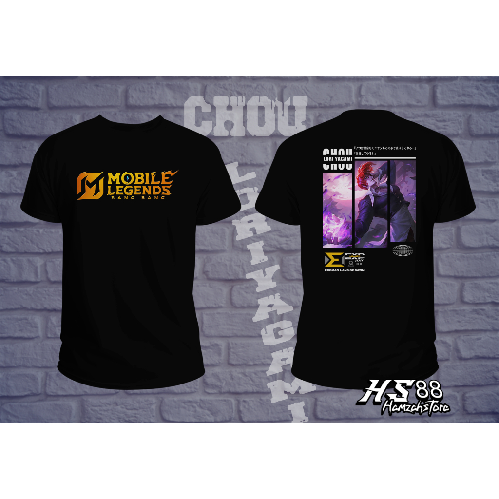 Baju Kaos MLBB Chou Remaja dan Dewasa Mobile Legends Gamer