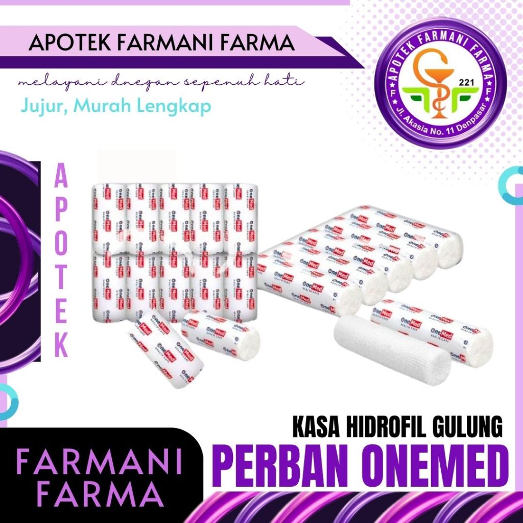 PERBAN GULUNG ONEMED  / 10CM / 5CM / KASA PERBAN / PERBAN LUKA / PEMBALUT LUKA