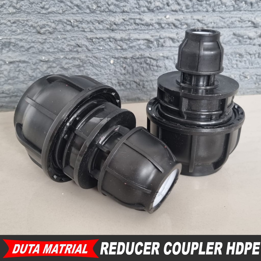 

Reducing Coupler Fitting HDPE Coupler Reducer Ukuran 75 MM X 50 MM (2,5" × 1,5" Inch) Sambungan Pipa HDPE