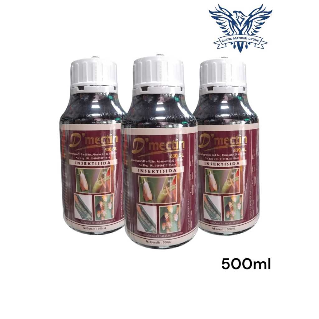Dmectin Demectin 530sl 500ml Dimehypo 510 ml/Liter Abamectin 20 ml/liter Insektisida Kontak dan sist