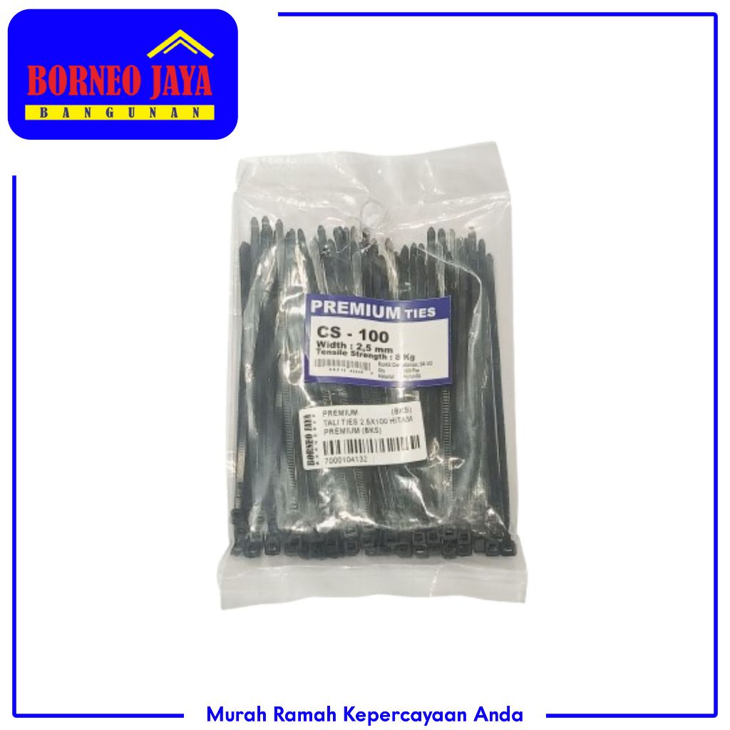 

TALI TIES 2.5X100 HITAM PREMIUM 1BUNGKUS