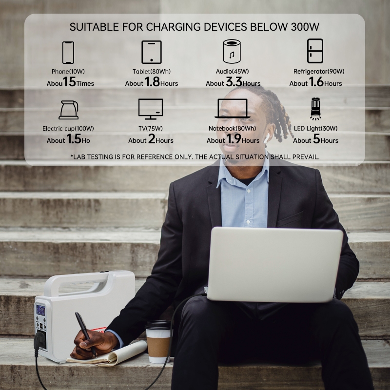 TERPOPULER FlashFish 300W Portable Powerbank Camping Mini Genset Camping Solar Power bank