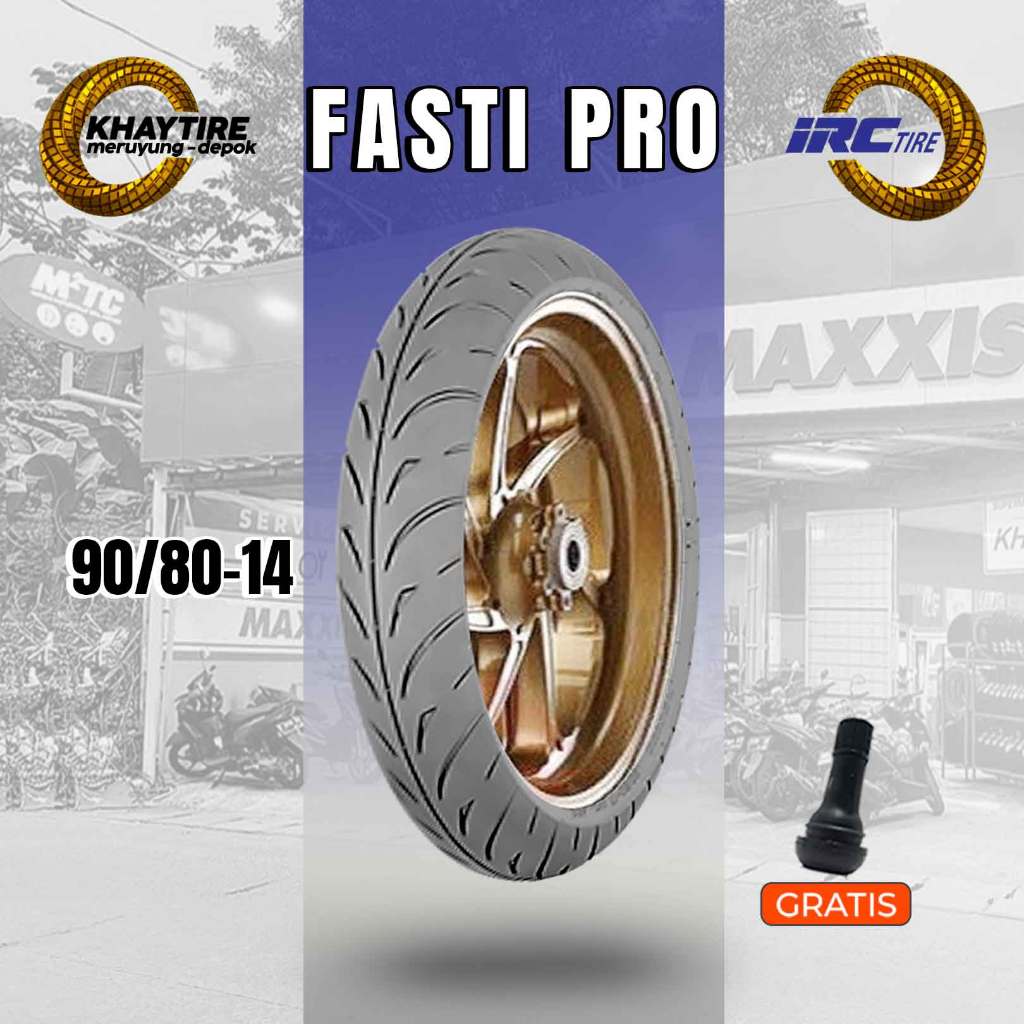 Ban Soft Compound Motor Matic IRC FASTI PRO 90/80 Ring 14 Tubeless