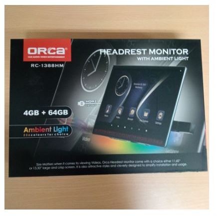 HEADREST MONITOR ANDROID ORCA 11/13 INCH / HEADREST MONITOR ORCA RC 1388 RAM 4/64 GB - 13 inch