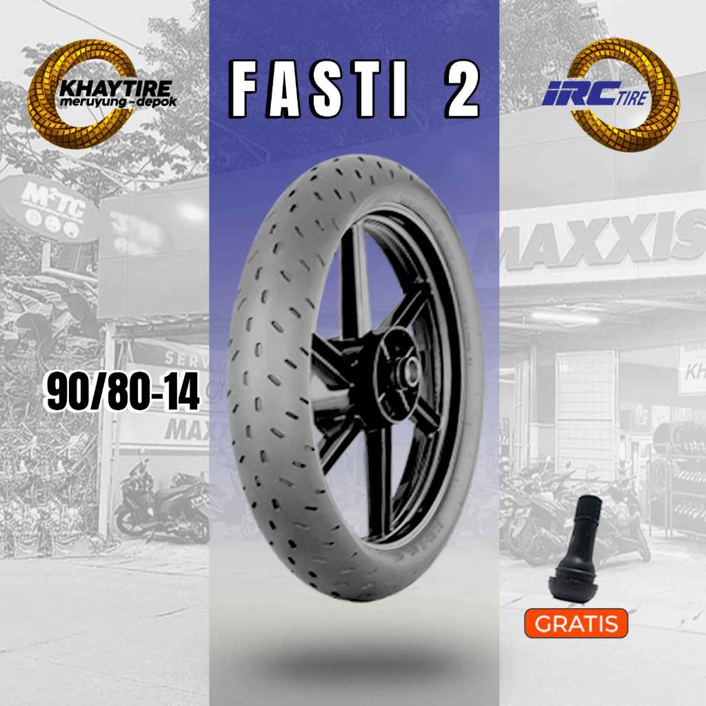 Ban Soft Compound Motor Matic IRC FASTI 2 90/80 Ring 14 Tubeless