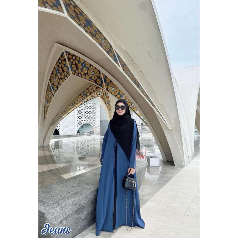 Gamis Syar'i Abaya Marwah Outer 2 in 1 Abaya Lebaran Mewah Terbaru