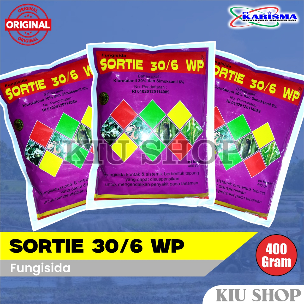 Grosir / SORTIE 30/6 WP - 400 Gram / Fungisida Tanaman Cabe, Tomat, Bawang Merah, Kentang, Terong
