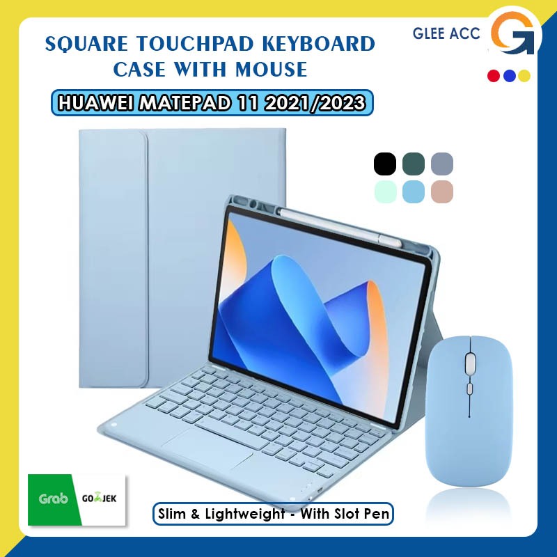 HUAWEI Matepad 11 Inch 2021 2023 Square Touchpad Keyboard Case with Mouse Papan Ketik Pelindung Tabl