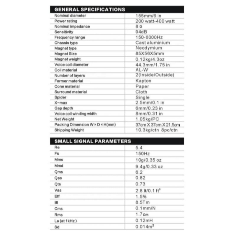 speaker component 6 inch original ashley orange 650 pro speaker komponen 6 inch