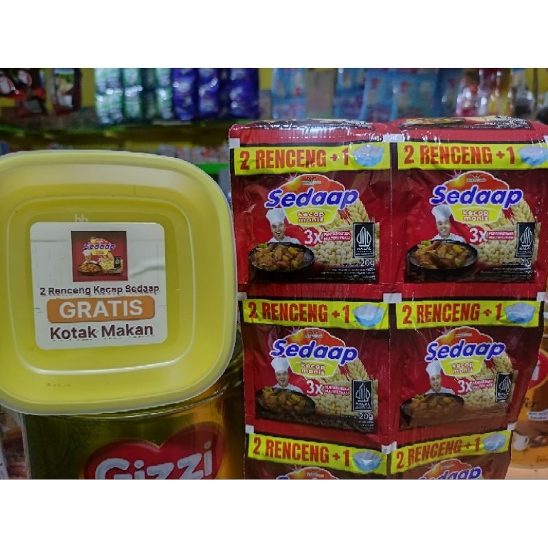 

Kecap Sedaap Renceng isi 24 Pcs FREE BOX makan