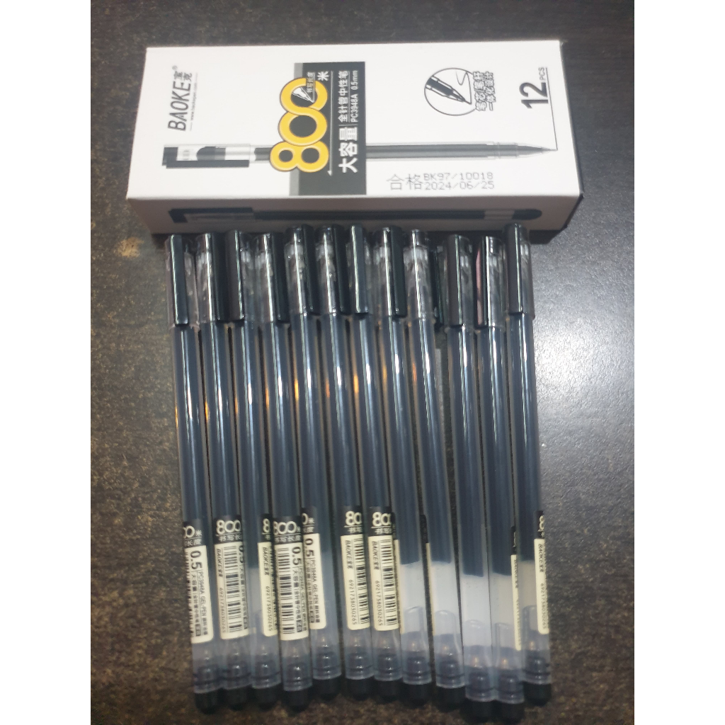 

Ballpoint, Bolpen, Pulpen Gel BAOKE 3948A Hitam Merah Biru 0.5mm
