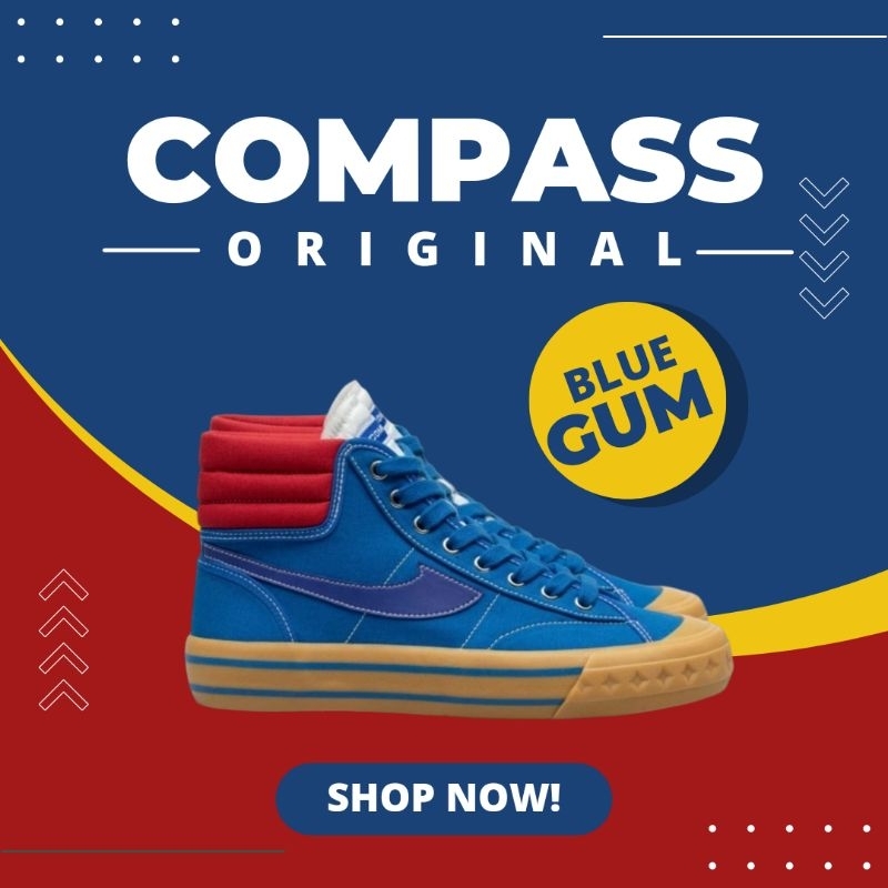 Sepatu Compass Retrograde High Blue Gum Men's Original