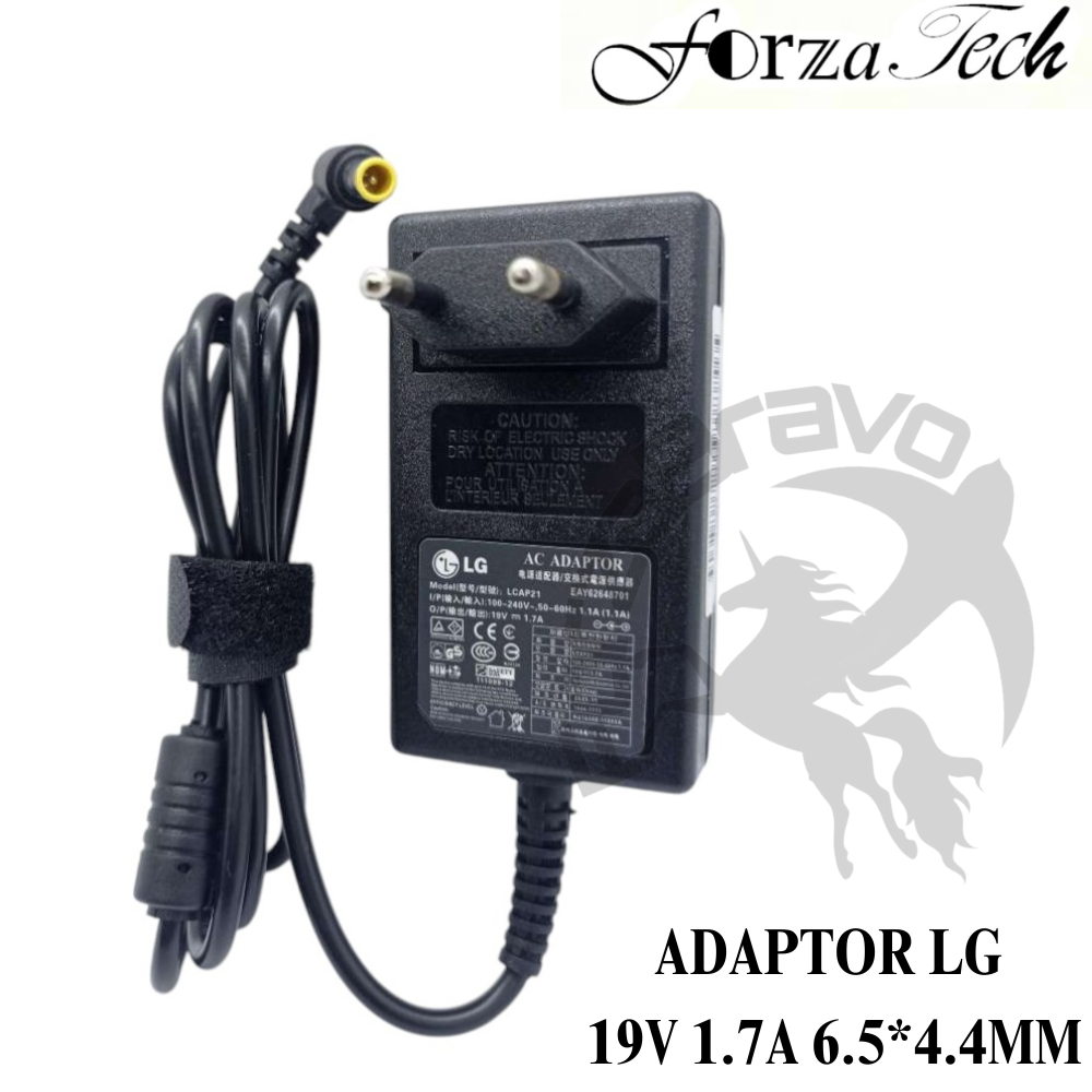 ADAPTOR Charger Casan Monitor TV LG SERI MODEL 22MT48AF 19V 1.7A 6.5*4.4MM BERGARANSI NEW