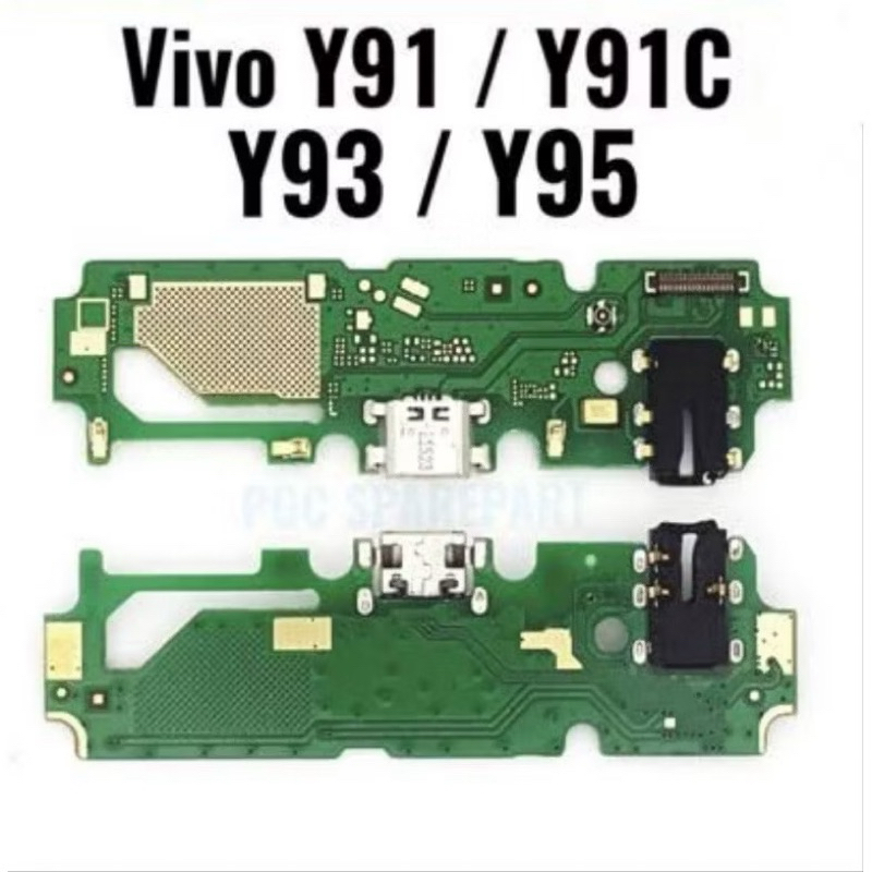 Papan Charger Konektor Charger Flexible Charger Board HF + Mic Vivo Y91 Y93 Y95 Y91C