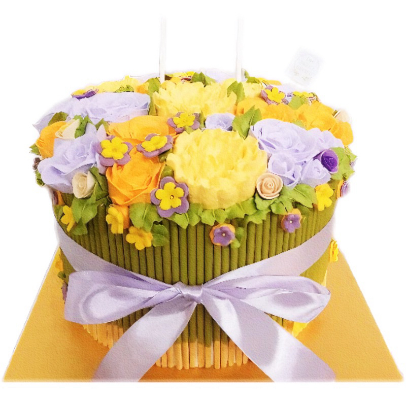 

Cake Bouquet Flower Green And Yellow