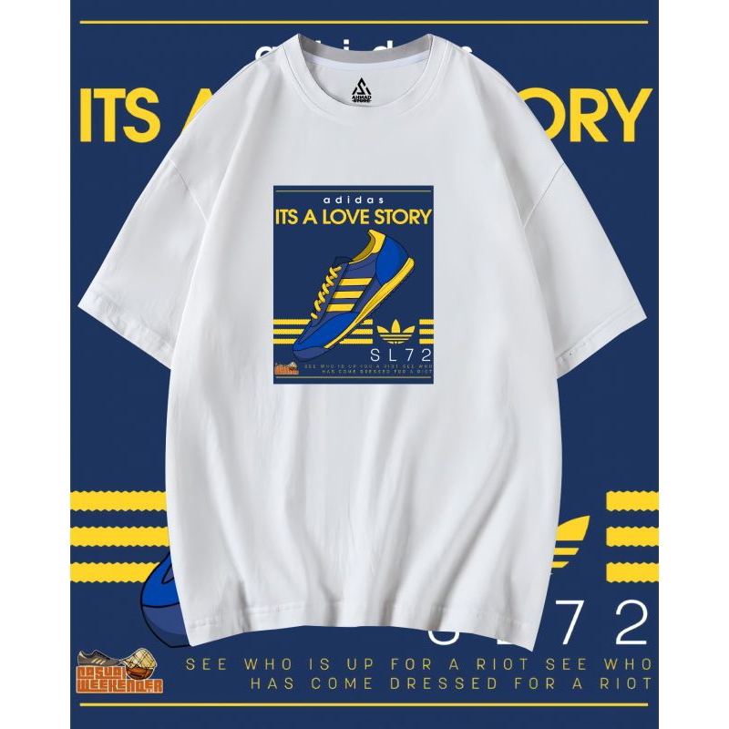 Adidas SL72 Kaos Putih It's A Love Story