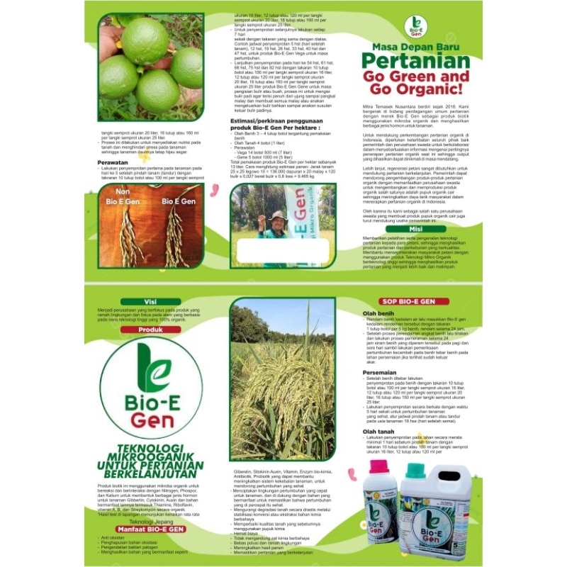 BIO E GEN Pupuk Organik cair lengkap