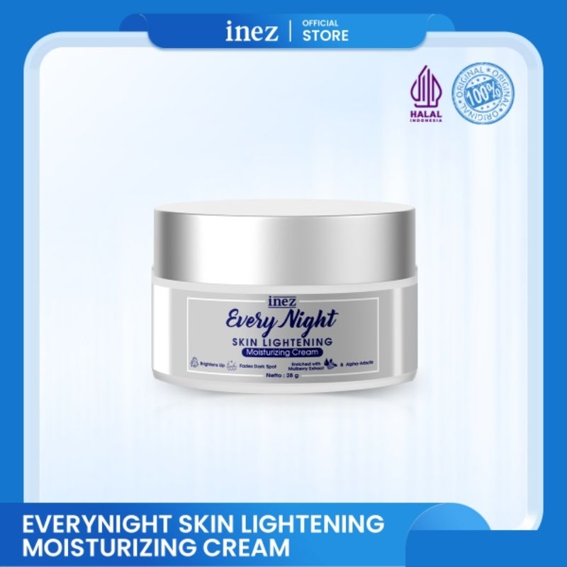 Inez Everynight skin lightening moist cream/ cream malam inez