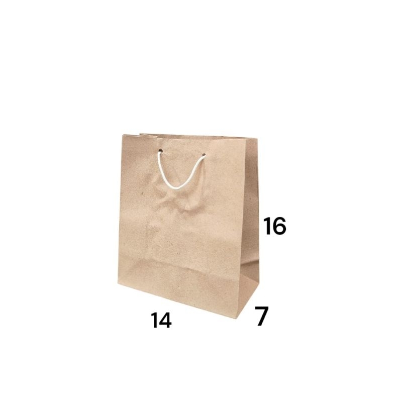 

paper bag coklat xs ukuran 14x16x7