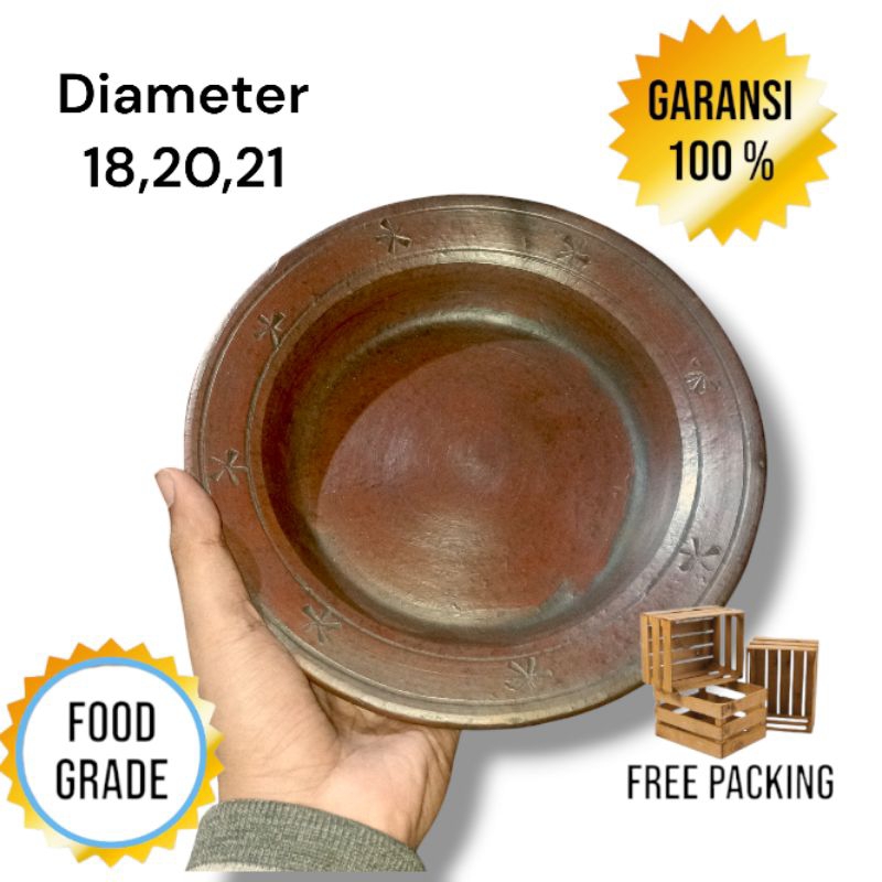 Piring Gerabah Tanah Liat