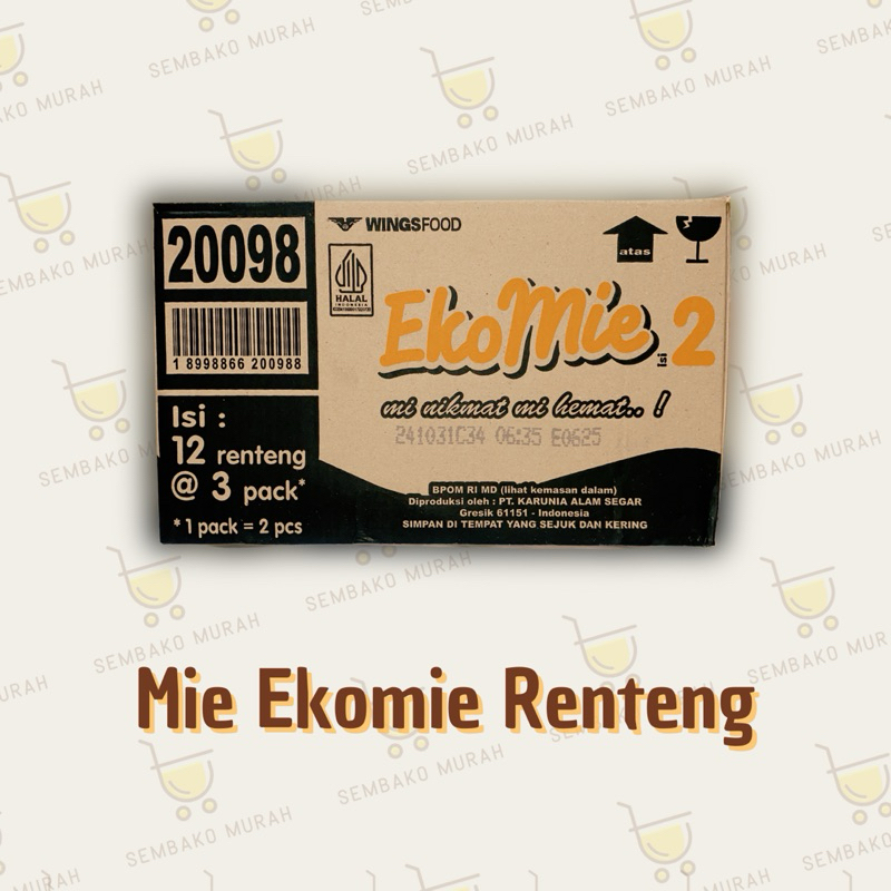 

EKOMI RENTENG 1 KARDUS ISI 12 RENTENG